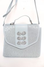 画像1: axes femme POETIQUE / チャイナ釦デザインバッグ  サックス Y-25-12-22-024-AX-BG-SZ-ZS (1)