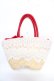 画像2: axes femme / レース×リボンかごバッグ  赤 Y-25-12-22-026-AX-BG-SZ-ZY (2)