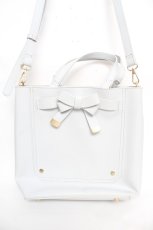 画像1: m petit by misako / AMマエリボン2WAYバッグ  サックス Y-25-12-22-027-LO-BG-SZ-ZTK021 (1)