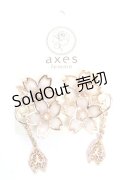 axes femme / サクラ装飾イヤリング  白 Y-25-12-22-003-AX-AC-SZ-ZY
