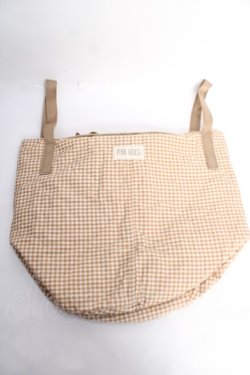 画像2: PINK HOUSE / リボン付きギンガム柄バケツバッグ  ベージュ Y-25-12-22-038-LO-BG-SZ-ZY