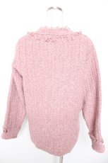 画像2: axes femme / ツイード風ロングカーデ  ピンクY-25-12-23-040-AX-TO-SZ-ZT589 (2)