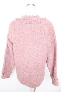 画像2: axes femme / ツイード風ロングカーデ  ピンク Y-25-12-23-040-AX-TO-SZ-ZY