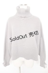 axes femme / タートルネックニット  グレー Y-25-12-23-043-AX-TO-SZ-ZY