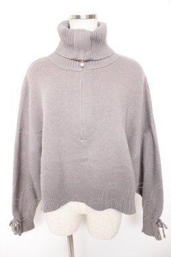 画像1: axes femme / タートルネックニット  グレー Y-25-12-23-043-AX-TO-SZ-ZY