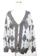 axes femme / ラメジャカードニットカーディガン  グレー Y-25-12-23-047-AX-TO-SZ-ZY