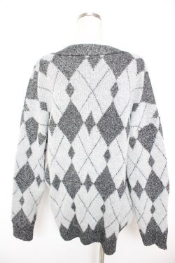 画像2: axes femme / ラメジャカードニットカーディガン  グレー Y-25-12-23-047-AX-TO-SZ-ZY