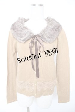 画像1: axes femme / ファーティペ付属レースカーディガン M キャメル Y-25-12-23-050-AX-TO-SZ-ZT609