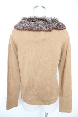 画像2: axes femme / ファーティペ付属レースカーディガン M キャメル Y-25-12-23-050-AX-TO-SZ-ZY