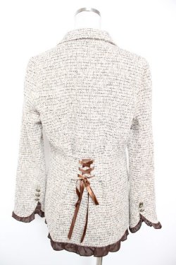 画像2: axes femme / ツイードダブルジャケット  ベージュ Y-25-12-23-052-AX-JA-SZ-ZY