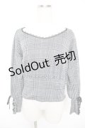 axes femme / チェックカットソー  グレー Y-25-12-23-054-AX-TO-SZ-ZY