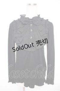 axes femme / BIGリボンブロッキングプルオーバー  黒 Y-25-12-23-055-AX-TO-SZ-ZY