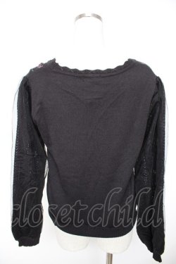 画像2: axes femme / ローズガーデンニットカーディガン M 黒 Y-25-12-23-058-AX-TO-SZ-ZY