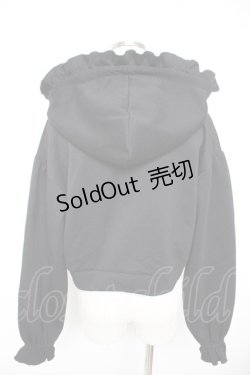 画像2: axes femme / ショート丈フリルパーカー F 黒 Y-25-12-23-059-AX-TO-SZ-ZY