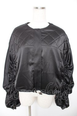 画像1: axes femme / キルティングショートブルゾン F 黒 Y-25-12-23-060-AX-TO-SZ-ZY