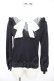 画像1: axes femme / ボウタイブロッキング風ニット M 黒 Y-25-12-23-062-AX-TO-SZ-ZY (1)