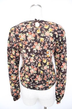 画像2: Blue rouge / 花柄カーディガン  ブラウン Y-25-12-23-064-CA-TO-SZ-ZY