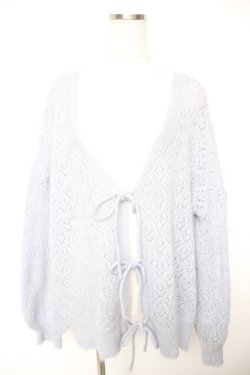 画像1: merry jenny / Vネックおはなシアーカーディガン F アイスブルー Y-25-12-23-066-LO-TO-SZ-ZY