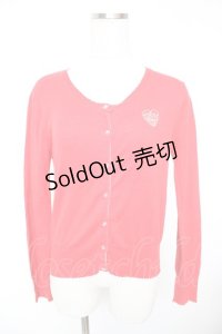 Emily Temple cute / ハート刺繍カーディガン  赤 Y-25-12-23-068-ET-TO-SZ-ZY