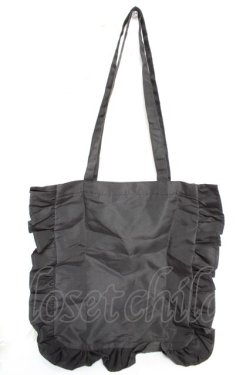 画像2: BABY, THE STARS SHINE BRIGHT / ブラックフリルトートバッグ  黒 Y-25-12-23-008-BA-BG-SZ-ZY