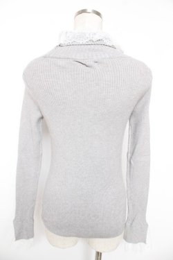 画像2: merry jenny / レースリブニット F グレー Y-25-12-23-076-LO-TO-SZ-ZY