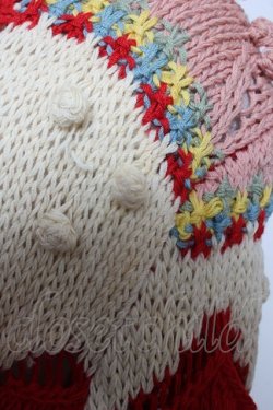 画像4: PINK HOUSE / モチーフ付きウールカーディガン  赤 Y-25-12-23-079-LO-TO-SZ-ZY