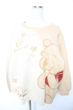 画像1: 森女部落 / くまのプーさんニット L イエロー Y-25-12-23-081-LO-TO-SZ-ZY