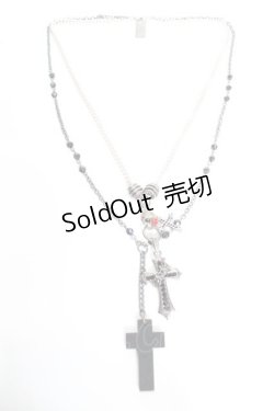 画像2: SEX POT ReVeNGe / クロス×十字2連ネックレス  シルバー Y-25-12-23-001-SP-AC-SZ-ZY