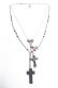 画像2: SEX POT ReVeNGe / クロス×十字2連ネックレス  シルバー Y-25-12-23-001-SP-AC-SZ-ZY (2)