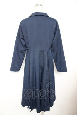 画像2: an another angelus / 変形カラープリーツレース切替コート F ネイビー Y-25-12-23-083-CA-CO-SZ-ZY