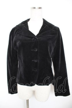 画像1: Emily Temple cute / 別珍ジャケット  黒 Y-25-12-23-085-ET-JA-SZ-ZY