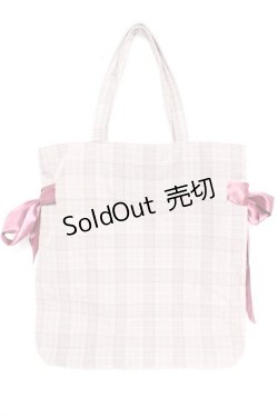 画像2: Maison de FLEUR / グレンチェックダブルリボントートバッグ  茶 Y-25-12-23-009-LO-BG-SZ-ZY