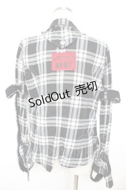 画像2: ALGONQUINS / チェックジャケット  黒×白 Y-25-12-23-088-AL-JA-SZ-ZY