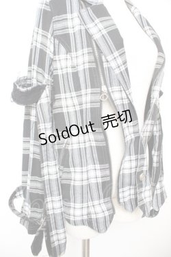 画像3: ALGONQUINS / チェックジャケット  黒×白 Y-25-12-23-088-AL-JA-SZ-ZY