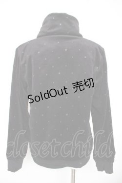 画像2: HANGRY&ANGRY / お顔ポケットドットフリースパーカー  黒 Y-25-12-23-089-HN-TO-SZ-ZY