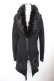 画像1: CIVARIZE / ファー付き接結ニットガウン 46 黒 Y-25-12-23-091-GO-TO-AS-ZY (1)