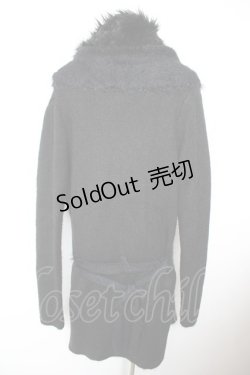 画像2: CIVARIZE / ファー付き接結ニットガウン 46 黒 Y-25-12-23-091-GO-TO-AS-ZY