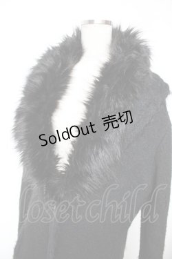 画像3: CIVARIZE / ファー付き接結ニットガウン 46 黒 Y-25-12-23-091-GO-TO-AS-ZY