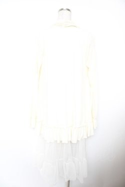 画像2: axes femme / ジレレイヤード風ロングカーデ  生成り Y-25-12-23-092-AX-TO-SZ-ZY