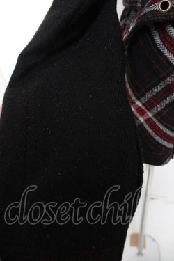 画像4: ALGONQUINS / ファー襟タータンライダースジャケット F 黒 Y-25-12-23-094-AL-JA-SZ-ZY