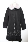 axes femme / 刺 入りコート  黒 Y-25-12-23-095-AX-CO-SZ-ZY
