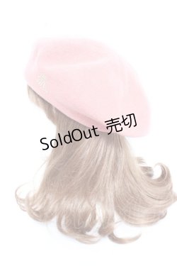 画像2: Jane Marple / ロゴエンブレムウールベレー  ピンク Y-25-12-23-010-JM-AC-SZ-ZY