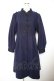 画像1: axes femme / チャイナ釦フレアラインコート  紺 Y-25-12-23-097-AX-CO-SZ-ZY (1)