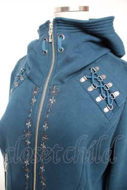 画像4: Rozen Kavalier / ハイネックフード付きロングカーディガン  ブルーグリーン Y-25-12-23-098-OO-TO-SZ-ZY