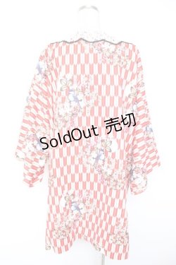 画像2: Neo-Ludwig / 大正時代和風柄付き羽織  赤 Y-25-12-23-100-GO-TO-SZ-ZY