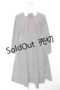 an another angelus / ピンストライプクレリック衿ロングワンピース F グレー Y-25-12-23-102-CA-OP-SZ-ZY