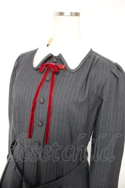 画像3: an another angelus / ピンストライプクレリック衿ロングワンピース F グレー Y-25-12-23-102-CA-OP-SZ-ZY