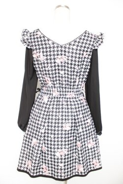 画像2: LIZ LISA / 千鳥花柄ワンピース 0 黒 Y-25-12-23-108-LO-OP-SZ-ZY