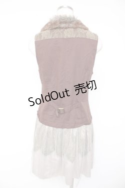 画像2: axes femme / ファー付きジレ M チャ Y-25-12-23-112-AX-TO-SZ-ZY