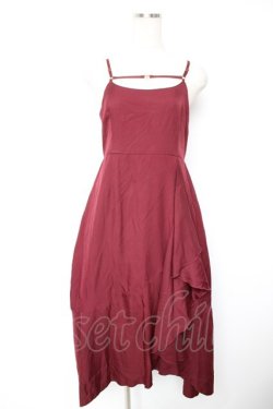 画像1: axes femme / ビット付フリルキャミワンピース F ワイン Y-25-12-23-114-AX-OP-SZ-ZY